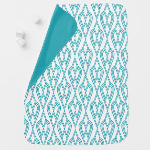 Art Deco Flowerbeds Baby Blanket