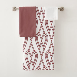 Art Deco Flowerbeds Bath Towel Set