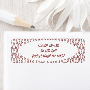 Art Deco Flowerbeds Label