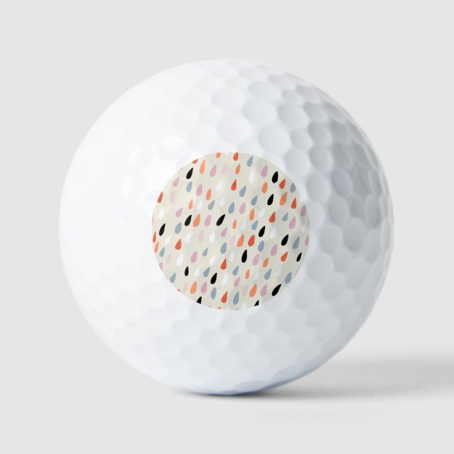 Art Deco Flowers: Modern Seamless Golf Balls (Front)