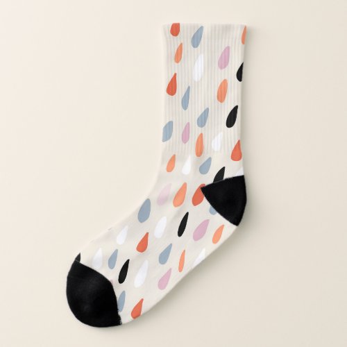 Art Deco Flowers Modern Seamless Socks