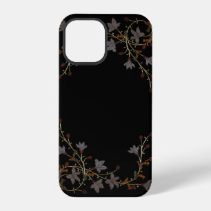 Art Deco Flowers On Black iPhone 12 Pro Case