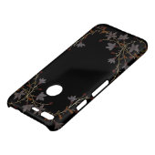 Art Deco Flowers On Black Uncommon Google Pixel Case (Top)