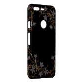 Art Deco Flowers On Black Uncommon Google Pixel Case (Back/Right)