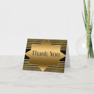 Art Deco Folded Thank You Card