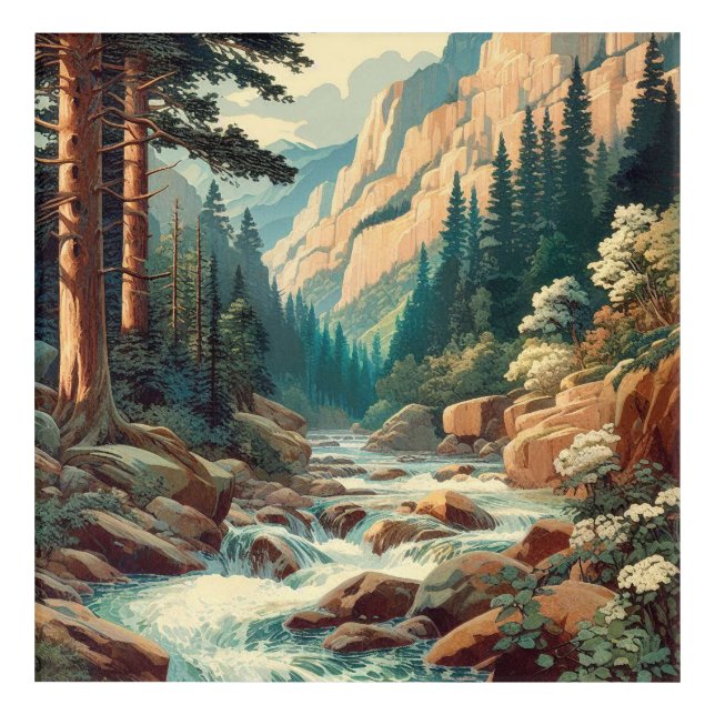 Art Deco Forest Scene  (Front)