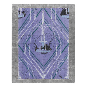 Art Deco Fountain In Blue Jigsaw Puzzle