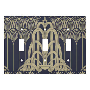 Art Deco Fountain Light Switch Cover