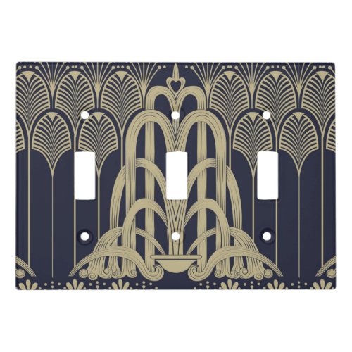Art Deco Fountain Light Switch Cover