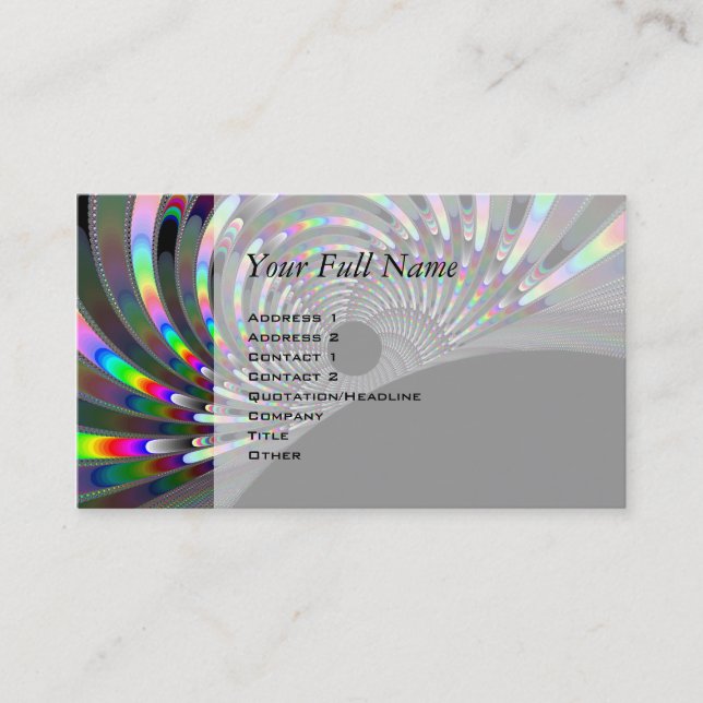 Art Deco Fractal Business Card (Front)