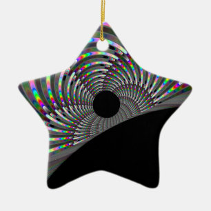 Art Deco Fractal Ceramic Ornament