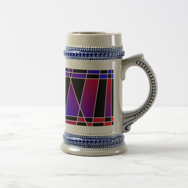 Art Deco 'Fractured' by Kenneth yoncich Beer Stein (Right)