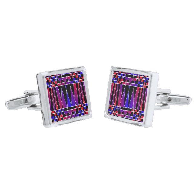 Art Deco 'Fractured' by Kenneth Yoncich Cufflinks (Angled)
