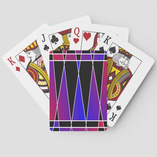 Art Deco 'Fractured' by Kenneth Yoncich Poker Cards (Back)