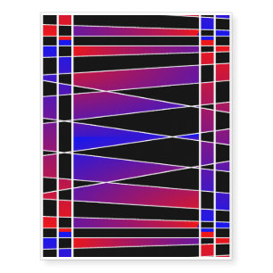 Art Deco 'Fractured' by Kenneth Yoncich Temporary Tattoos