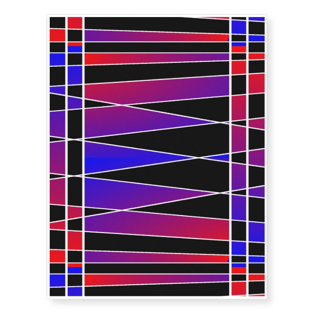 Art Deco 'Fractured' by Kenneth Yoncich Temporary Tattoos (Front)