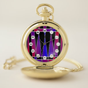 Art Deco 'Fractured' (Mayan Face) by K Yoncich Pocket Watch