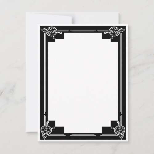 Art Deco Frame Personalized Announcements