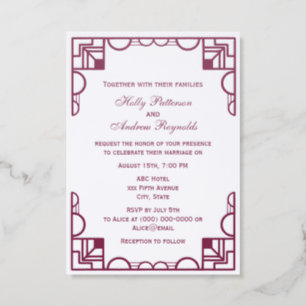Art Deco Frame #1 Wedding Invitation