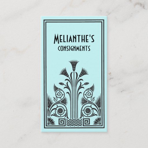 Customizable Art Deco Frame Business Card