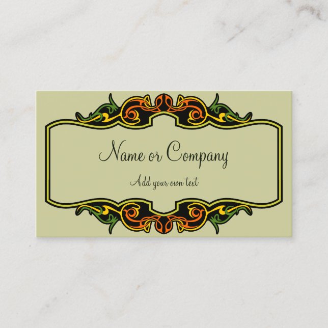 Art Deco Frame Business Card (Front)