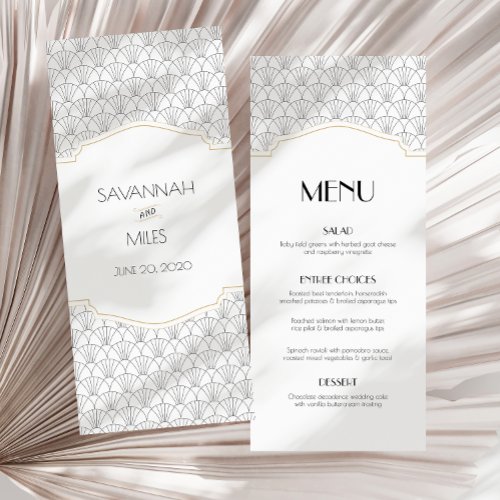 Art Deco Frame Customizable Menu Card