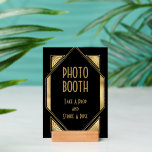 Art Deco Frame Gold Black Photo Booth Wedding Sign Holder<br><div class="desc">Art Deco Frame Gold Black Photo Booth Wedding Sign.  1920s style vintage glam. Easily personalise the text to your own details.</div>