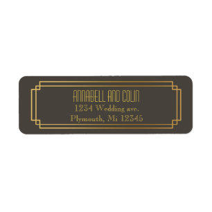 art deco frame label