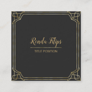 Art Deco Frame Square Business Card