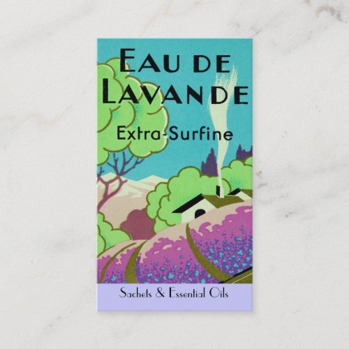 Art Deco French Lavender Farm Business Card