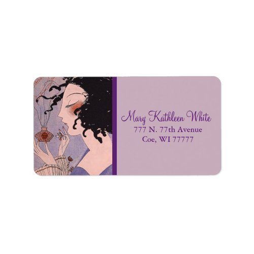 Art Deco French Parfum Ad Address Labels