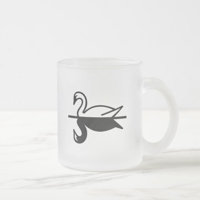 Art Deco Frosted Glass Coffee Mug (Right)