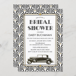 Art Deco Gatsby Bridal Shower Invitation