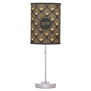 Art Deco Gatsby Era Fan Pattern Home Office Table Lamp