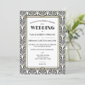 Art Deco Gatsby Geometric Wedding Invitation (Standing Front)