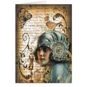 Art Deco Gatsby Girl Paris fashionista Cards