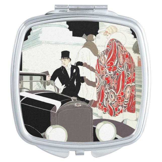 Art Deco Gatsby Inspired Mirror Compact (Front)