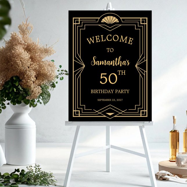 Art Deco Gatsby Party Decor Welcome Sign (Creator Uploaded)