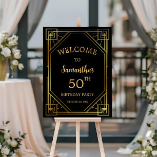 Art Deco Gatsby Party Decor Welcome Sign