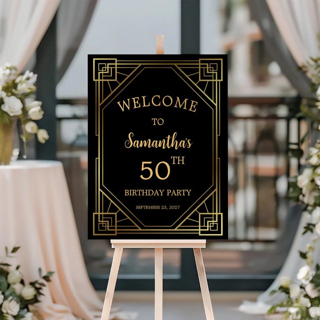 Art Deco Gatsby Party Decor Welcome Sign (Creator Uploaded)