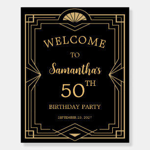 Art Deco Gatsby Party Decor Welcome Sign
