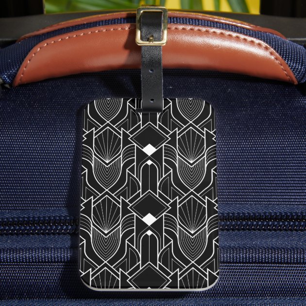 Art Deco Gatsby Pattern Luggage Tag