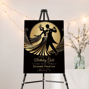 Art Deco Gatsby Prohibition Roaring 20s Welcome Foam Board
