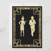 Art Deco Gatsby Roaring 20s Murder Mystery Party Invitation | Zazzle