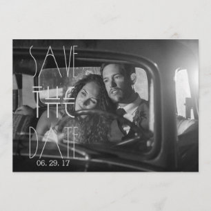 Art Deco Gatsby Save the Date 5x7 Invite Ticket
