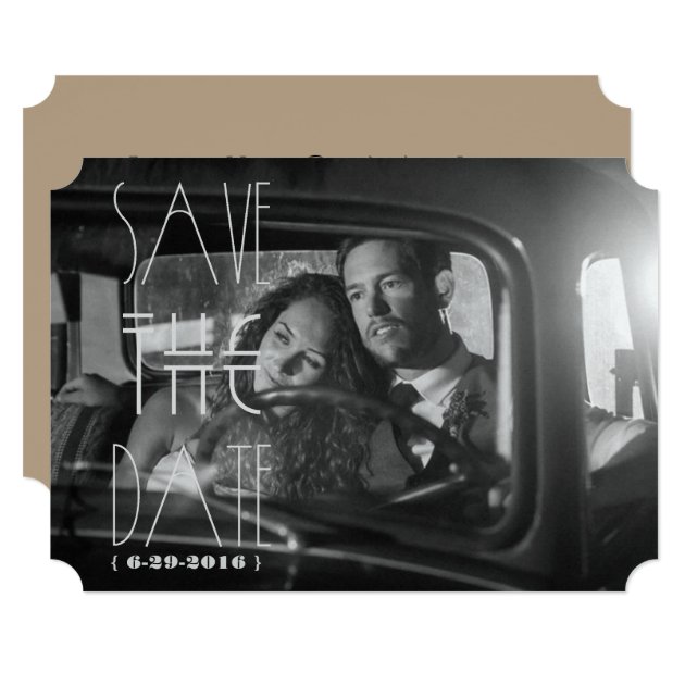 Art Deco Gatsby Save The Date | 5x7 Invite Ticket