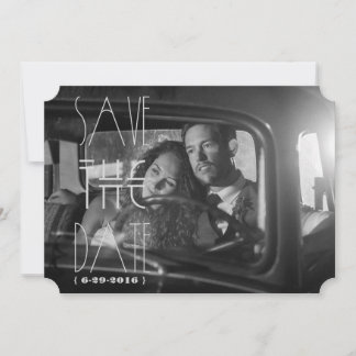 Art Deco Gatsby Save the Date | 5x7 Invite Ticket