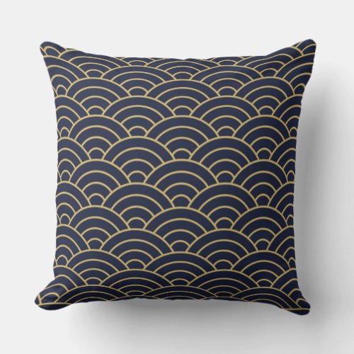 Art Deco Gatsby Style 1920 semicircles custom Throw Pillow