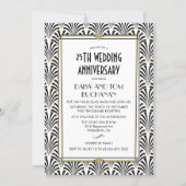 Art Deco Gatsby Wedding Anniversary Invitation 