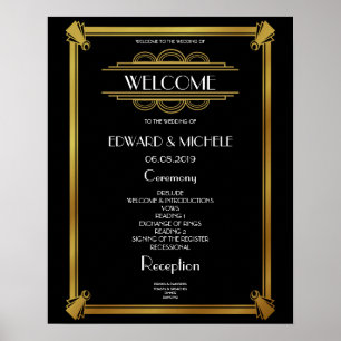 Art Deco Gatsby Wedding wedding poster